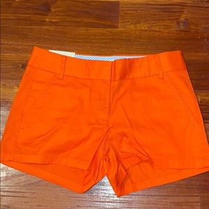 J crew orange chino shorts size 00